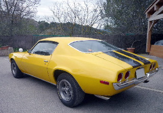Chevrolet camaro 1972 jaune