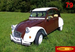 Citroen 2CV 1982 Chocolat/Blanc