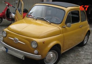 Fiat 500 1972 jaune