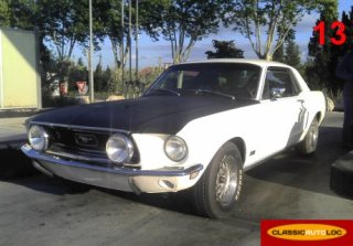 Ford Mustang 1968 Blanc/Noir