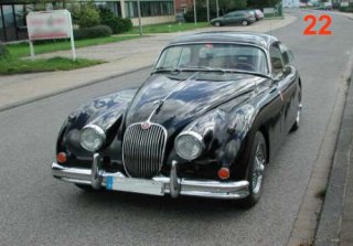 Jaguar XK 150 1958 bleu nuit