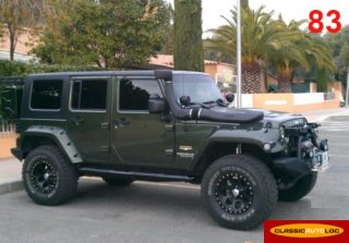 Jeep Wrangler JK 2009 kaki et noir