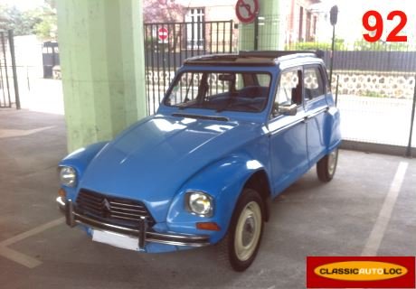 Modèle De Voiture Miniature Citroën Dyane Cabriolet Ouvert - Échelle 1/34-1/39 - Environ 11 Cm - Portes Ouvrantes - Bleu