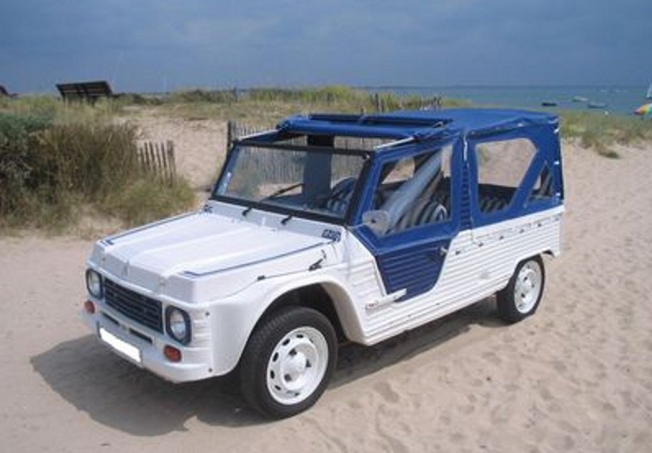 Location Citroën mehari 1978 blanc/bleue 1978 bleue La plaine sur mer
