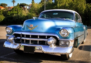 Cadillac Coupé 2 doors 1953 Bleu / Blanc