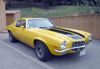 Chevrolet camaro 1972 jaune