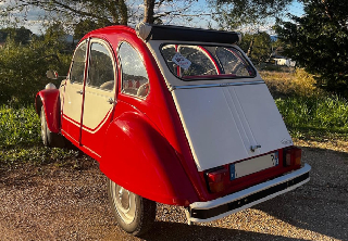 Citroën 2CV 1981 Rouge/blanc
