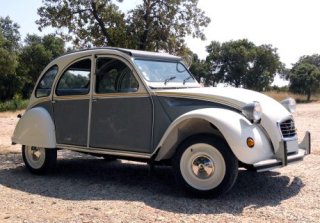 Citroen 2CV 1985 blanc /gris