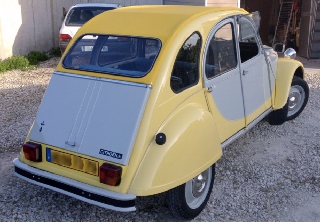 Citroën 2CV 1985 Jaune, Gris