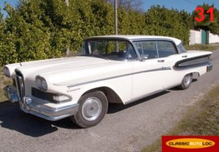 voitures miniatures 1/24 danbury mint Edsel rouge et crème - comme neuve 1958