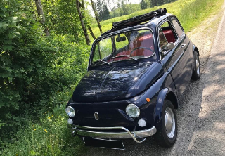 Fiat 500 1972 bleu nuit