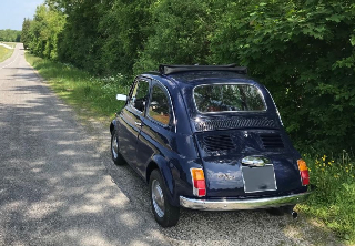 Fiat 500 1972 bleu nuit