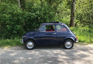 Fiat 500 1972 bleu nuit