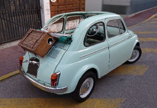 Fiat 500 transformabile 1961 Vert d'eau
