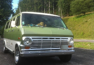Ford Econoline 1970 Vert et blanc