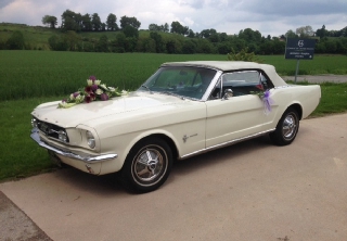 Location Ford Mustang 1965 Blanc