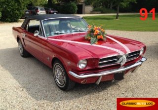 Location Ford Mustang 1965 Rouge et noir