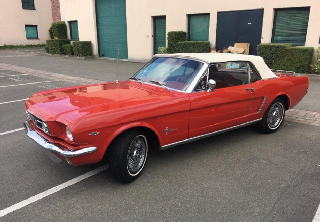 Location Ford mustang 1965 rouge
