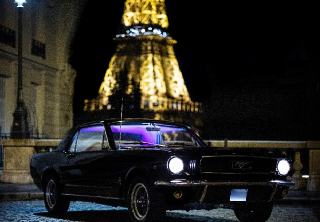 Location Ford mustang 1966 noir 