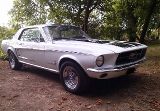 Ford mustang 1967 blanc