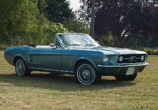 Location Ford Mustang 1967 bleu turquoise