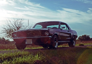 Location Ford Mustang  1968 noir