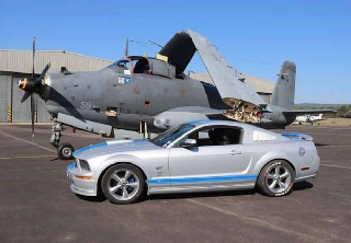 Ford Mustang  2007 Grise bandes bleues