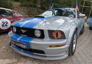 Location Ford Mustang  2007 Grise bandes bleues