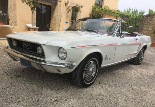 Location Ford Mustang 302 1966 Blanc