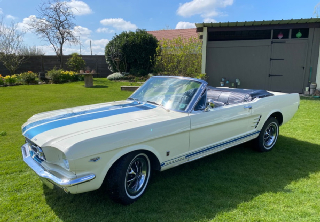Ford Mustang cabriolet 1966 White wimbledon