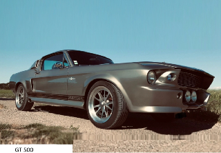 Ford Mustang GT 500 Eleanor 1967 Gris fusil
