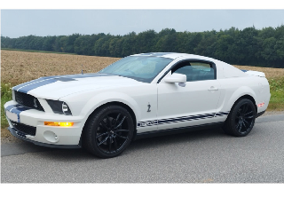 Ford Mustang Shelby gt 500 2008 blanc