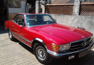 Mercedes Benz 350 SL 1972 rouge