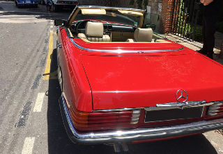 Mercedes Benz 350 SL 1972 rouge