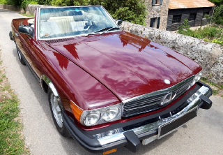 Mercedes Benz 380 SL 1985 Bordeaux