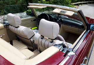 Mercedes Benz 380 SL 1985 Bordeaux