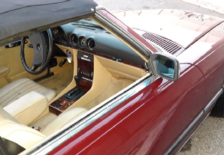 Mercedes Benz 380 SL 1985 Bordeaux
