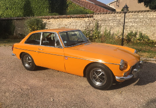 Mg B GT 1970 jaune