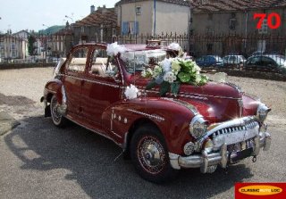 PEUGEOT 203 decouvrable 1954 rouge