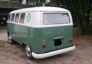 Volkswagen COMBI SPLIT 1967 VERT BLANC