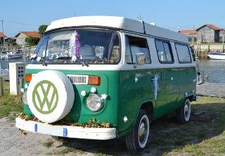 Volkswagen combi t2 1976 vert blanc